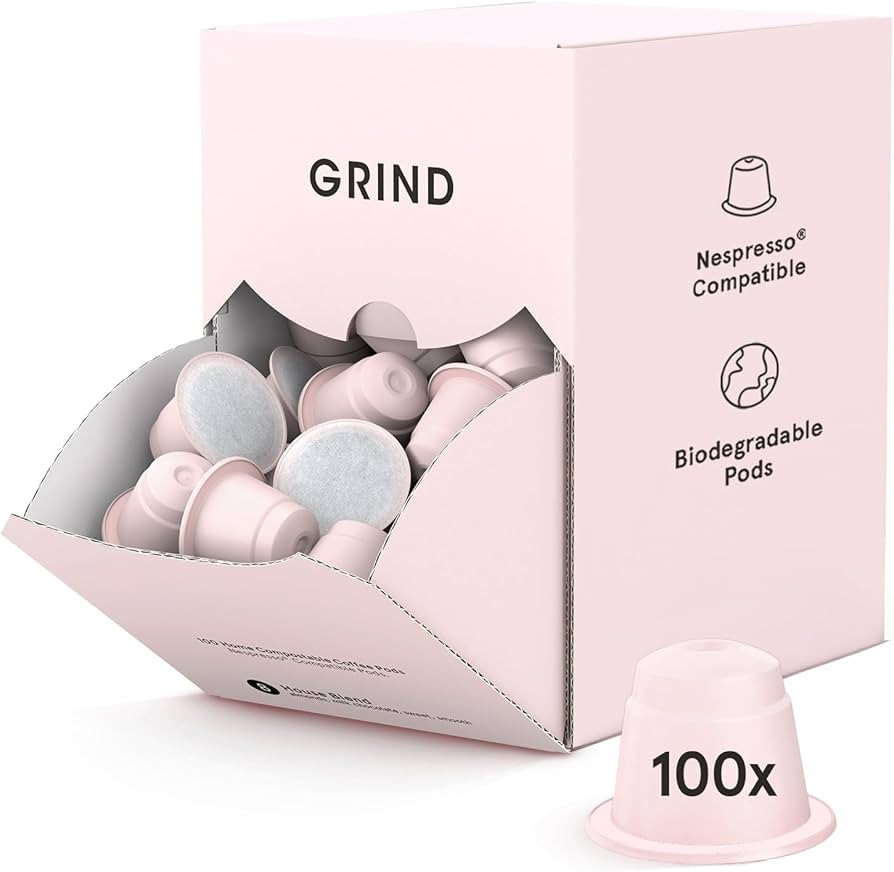 Grind House Blend Coffee Pods – Pack of 100 Biodegradable Capsules – 100% Arabica – Nespres... | Amazon (UK)