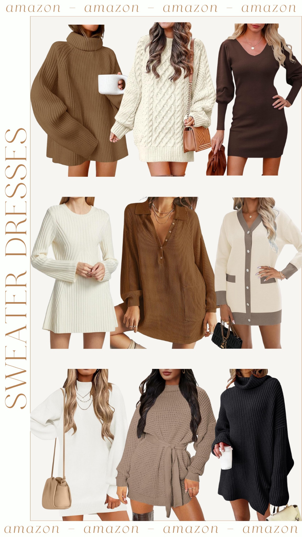 Sweater dresses from Amazon! 

#LTKSeasonal #LTKstyletip #LTKHoliday