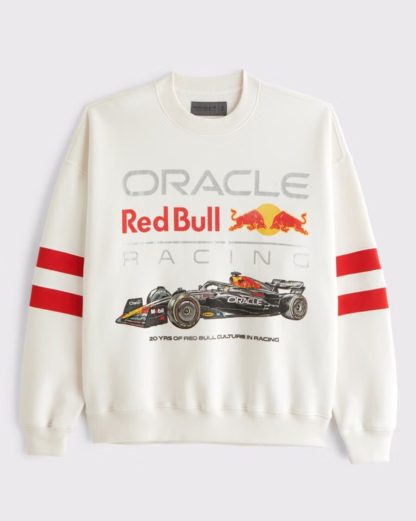 Men's Oracle Red Bull Racing Graphic Crew Sweatshirt | Men's Clearance | Abercrombie.com | Abercrombie & Fitch (US)