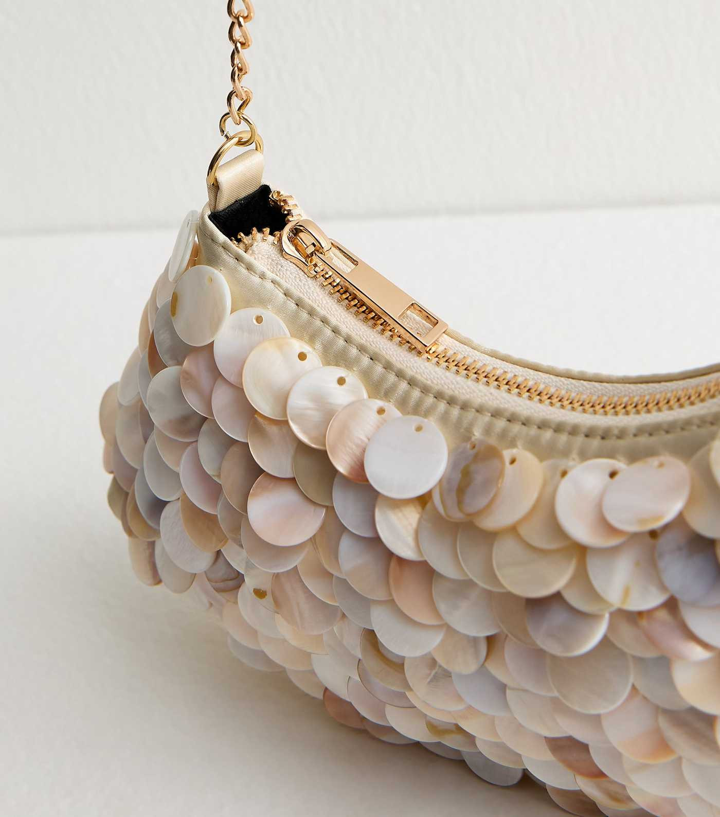 Cream Satin Faux-Shell Shoulder Bag | New Look | New Look (UK)