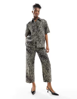 AllSaints Jemi Leppo shirt and trouser in leopard print | ASOS (Global)