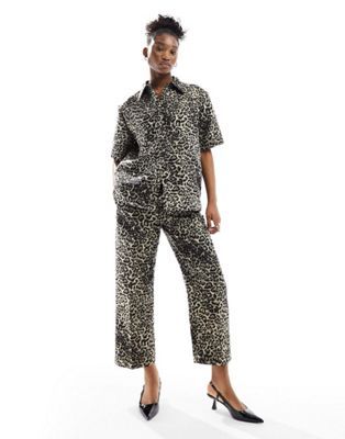 AllSaints Jemi Leppo shirt and trouser in leopard print | ASOS (Global)