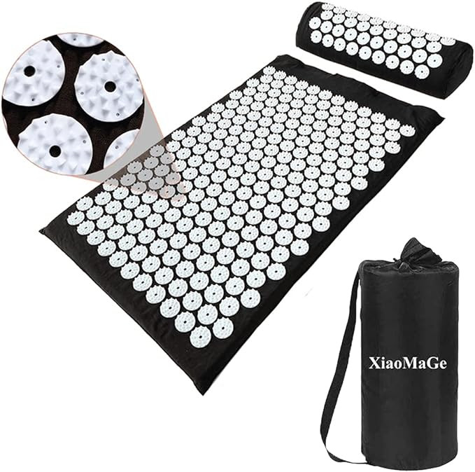 XiaoMaGe Acupressure Mat and Pillow Set with Bag - Large Size 28.7 X 16.5 inch Acupuncture Mat fo... | Amazon (US)