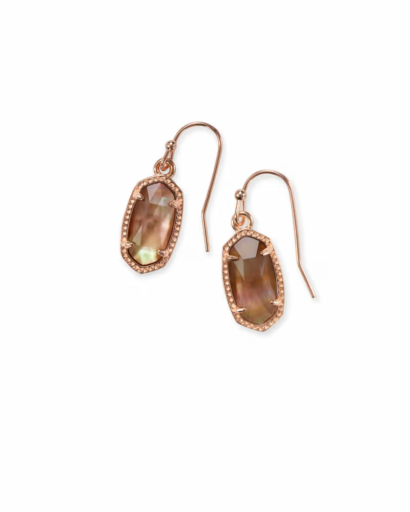 Lee Rose Gold Drop Earrings in Brown Mother-of-Pearl | Kendra Scott