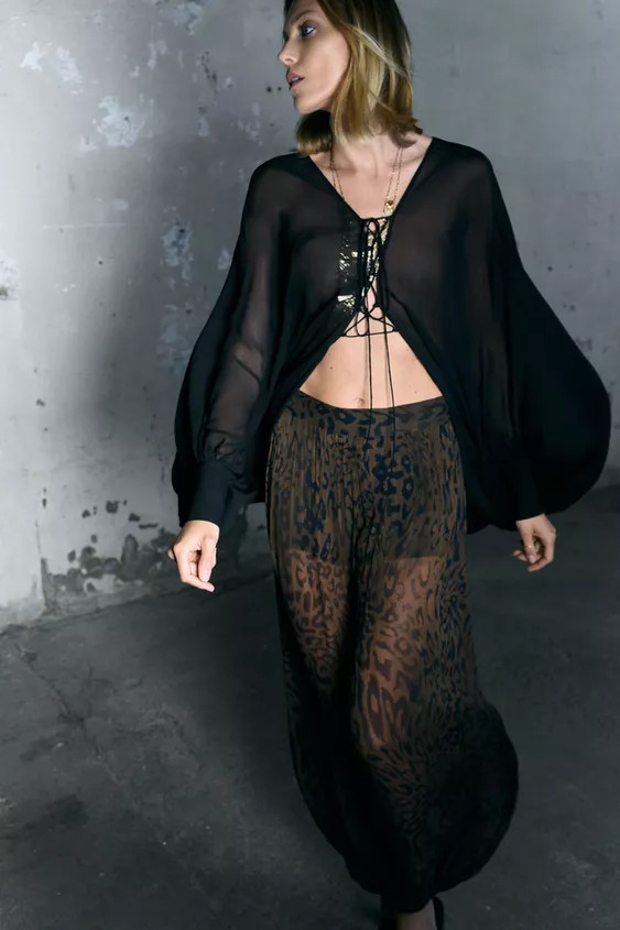 ANIMAL PRINT BALLOON TROUSERS ZW COLLECTION | Zara UK