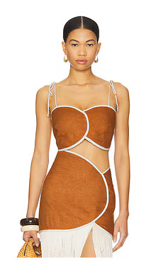 AZULU Ariel Top in Cognac from Revolve.com | Revolve Clothing (Global)