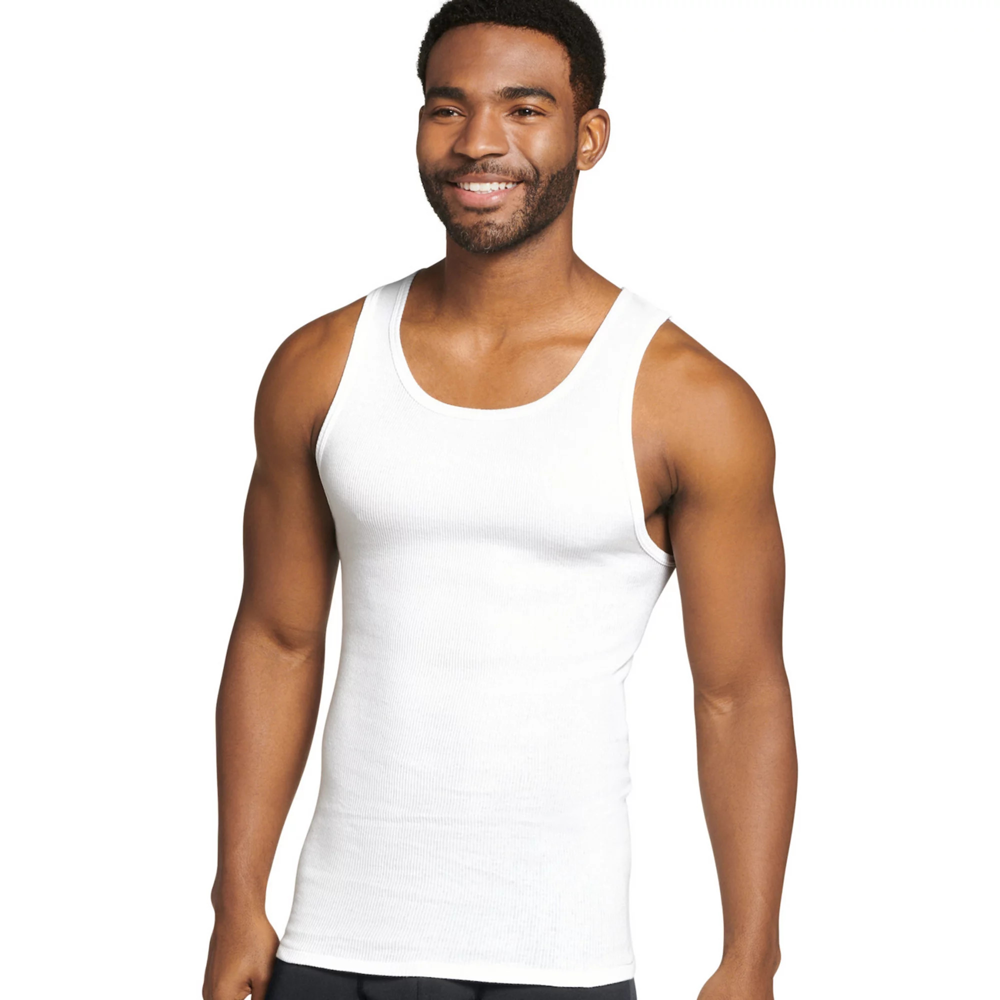 Men's Jockey® 4-Pack Fitted Cotton A-Shirt Tank Undershirt | Kohl's