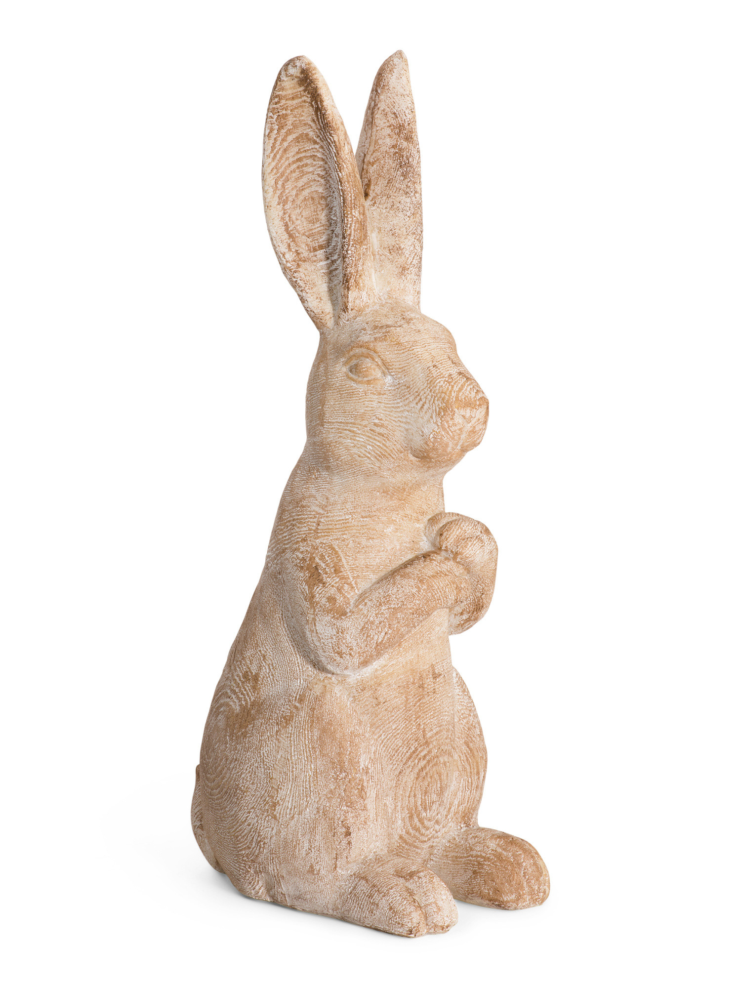 13in Wood Look Sitting Bunny | TJ Maxx