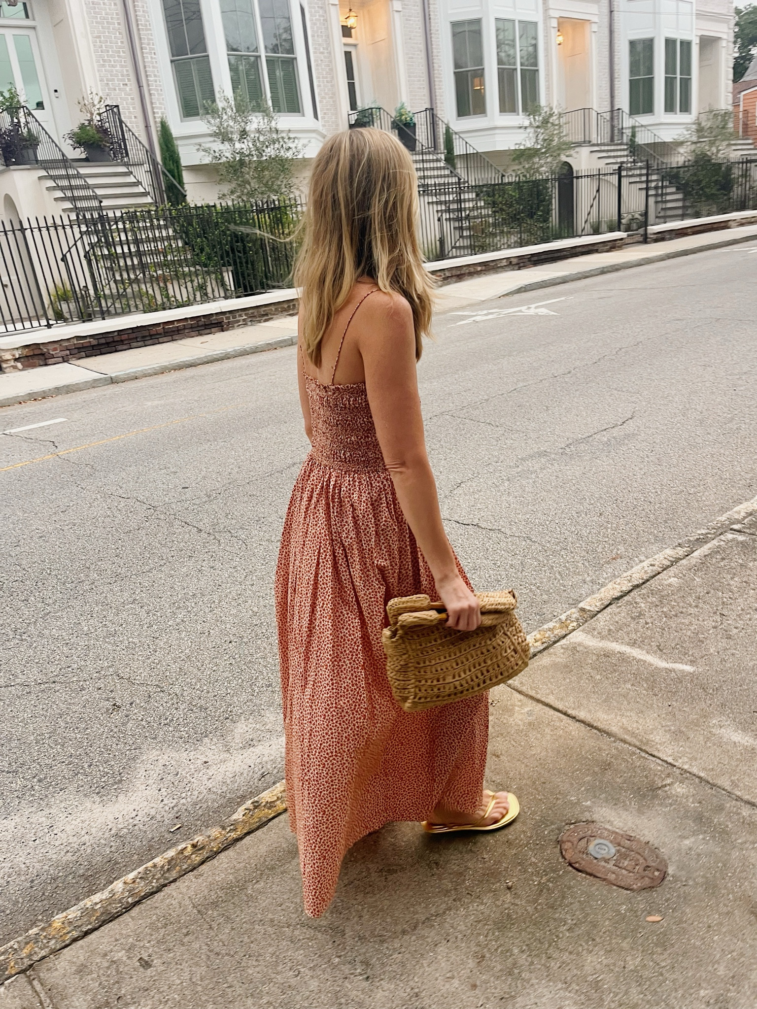 smocked maxi dress - orange floral dress - spaghetti strap dress- fall dress - matteau dress - date night dress - fall outfit 

#LTKSeasonal