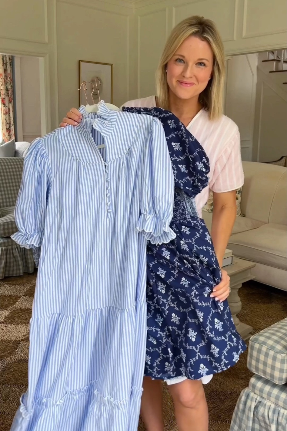 Blue and white summer dresses 💙🤍