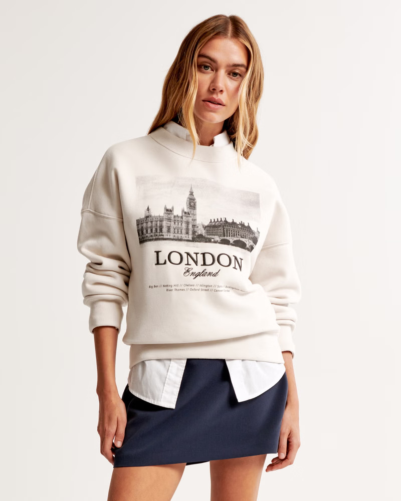 Women's Photoreal Graphic Classic Sunday Crew | Women's New Arrivals | Abercrombie.com | Abercrombie & Fitch (US)