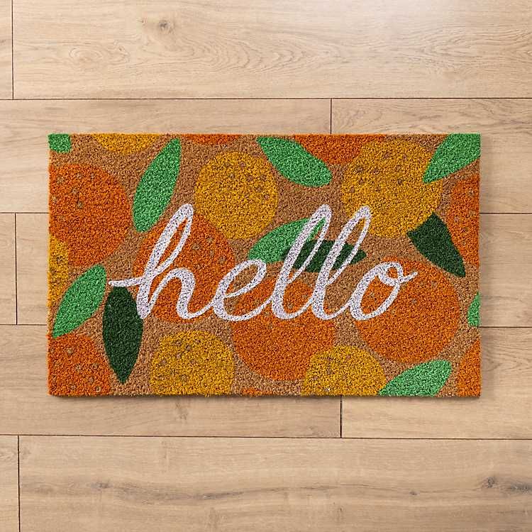New! Hello Citrus Doormat | Kirkland's Home