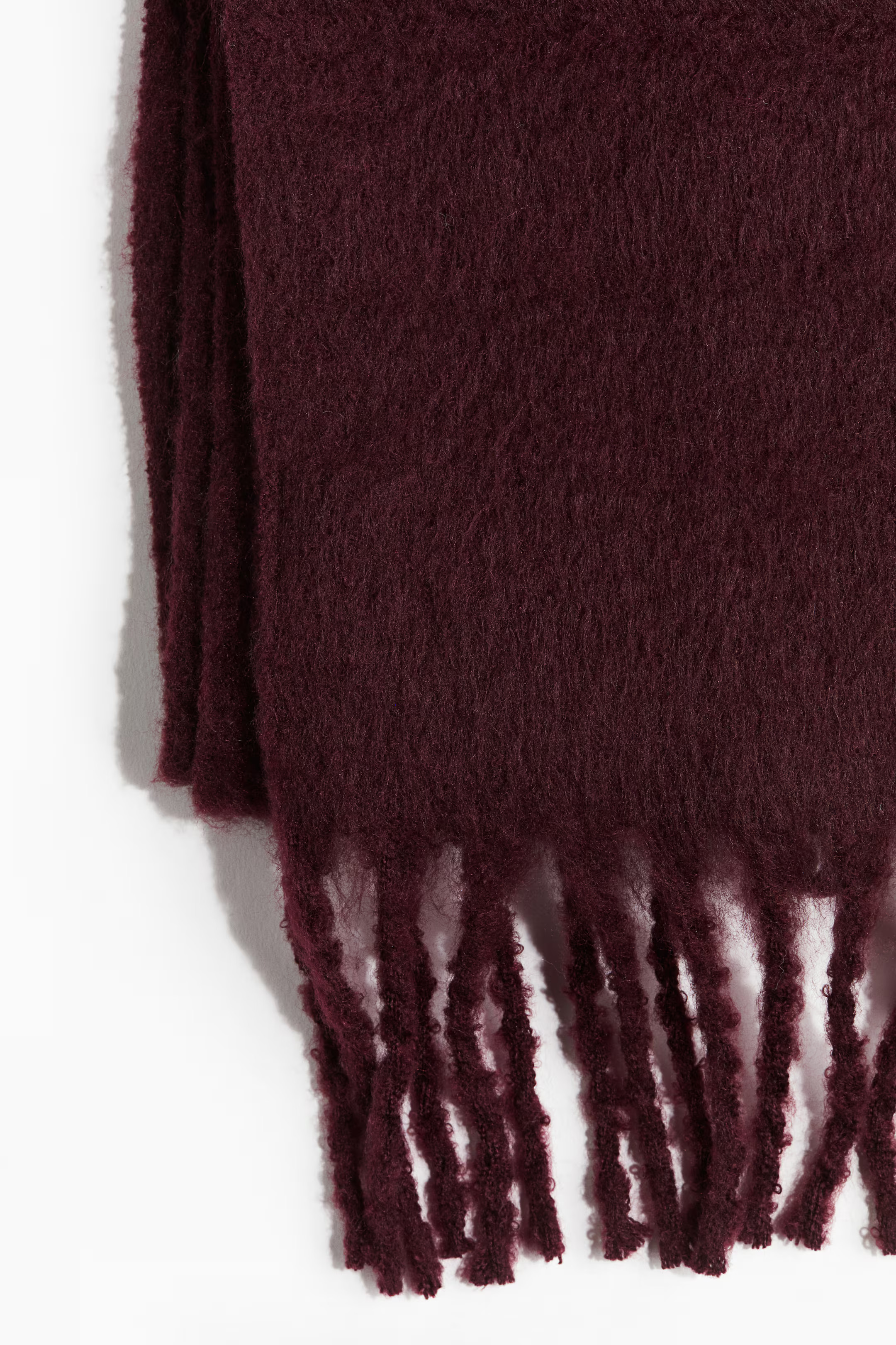 Brushed-finish scarf - Burgundy - Ladies | H&M GB | H&M (UK, MY, IN, SG, PH, TW, HK)
