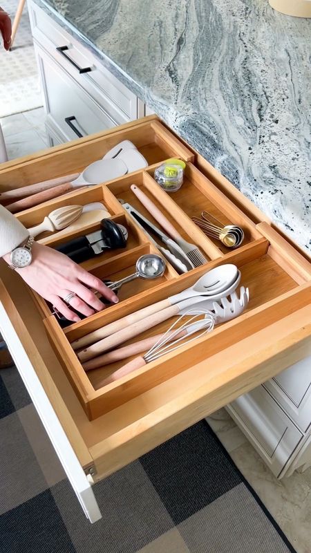 Spring cleaning today, and Shari g my kitchen drawer organization!
Bamboo drawer under organizer
Silicone kitchen utensils

#LTKhome #LTKSeasonal