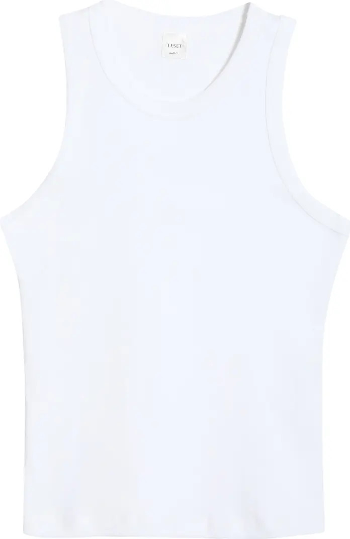 LESET Nando High Neck Cotton Tank | Nordstrom | Nordstrom