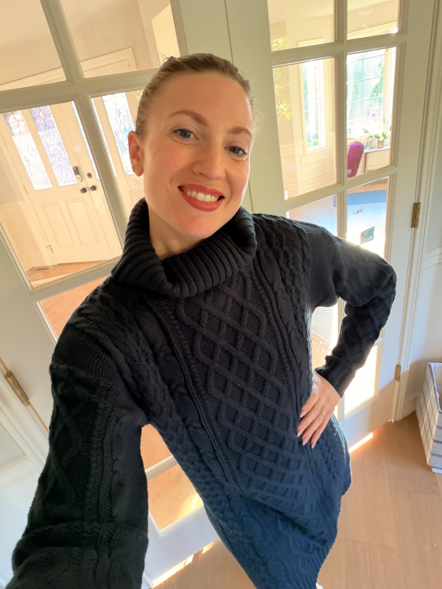 Favorite navy sweater dress from Amazon! #amazon #sweaterdress #dress #winterdress #winteroutfits #knitwear 

#LTKootd #LTKmomlife #LTKPetite