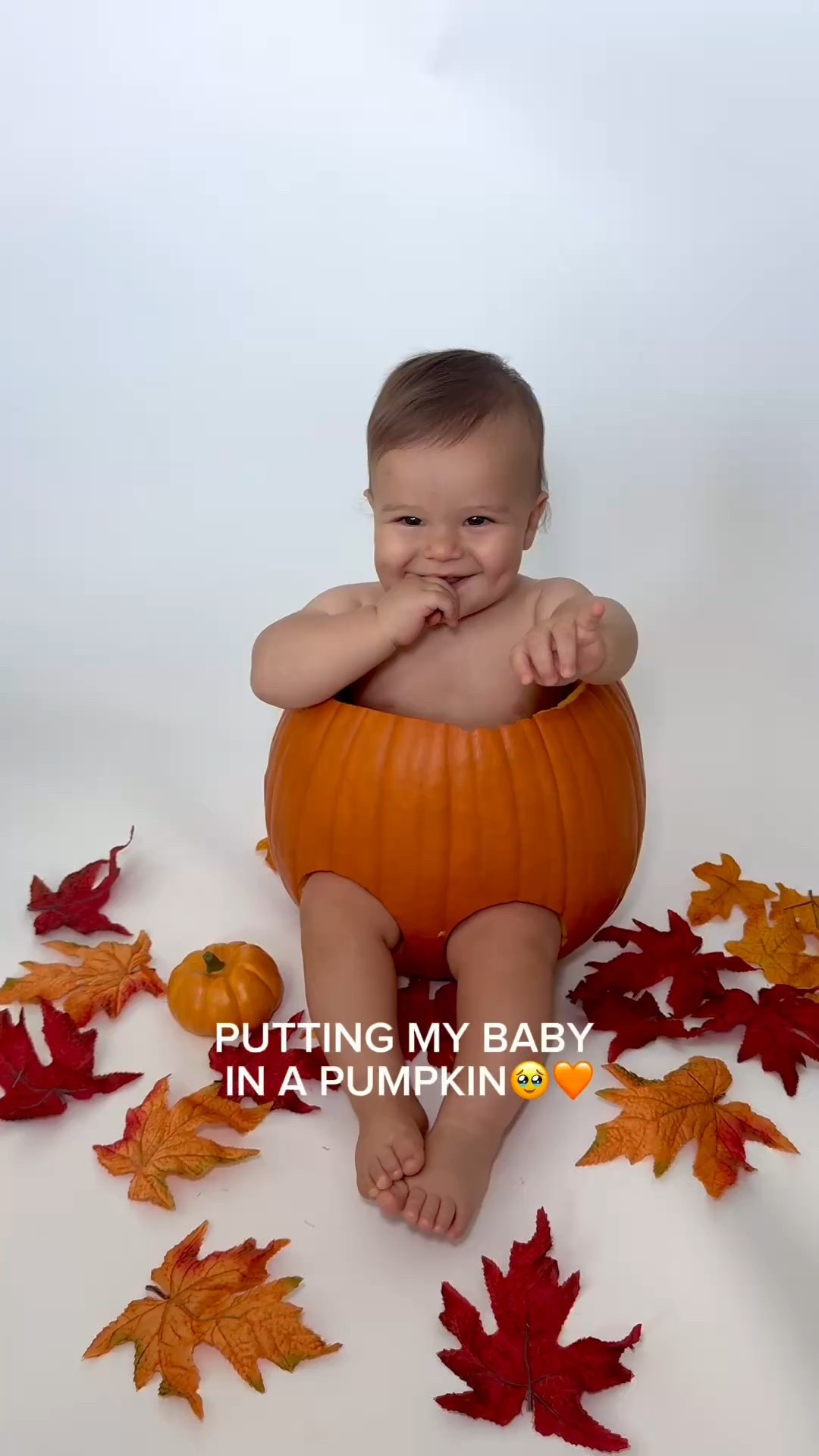 Cutest pumpkin in the patch🎃🍂🍁 #photoshoot #athomephotoshoot #diyphotoshoot #pumpkin #Thanksgiving #babyinapumpkin #fall #baby #toddler

#LTKKids #LTKFamily #LTKBaby