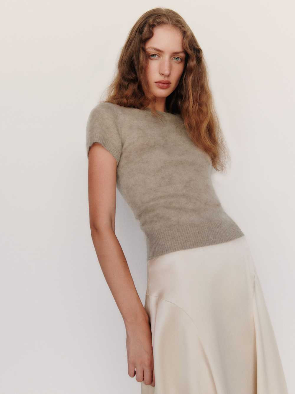 Darcy Brushed Cashmere Tee | Reformation (Global)