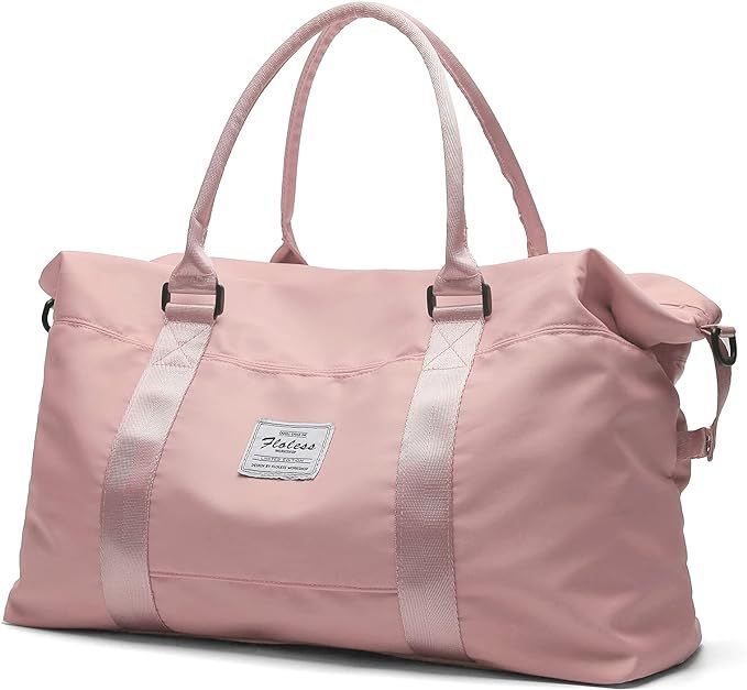 Travel Duffel Bag,Sports Tote Gym Bag,Shoulder Weekender Overnight Bag for Women | Amazon (US)