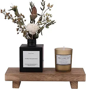 zoocatia Small Wood Tray Pedestal Stand Farmhouse Bathroom Decor Decorative Wooden Riser Kitchen ... | Amazon (US)