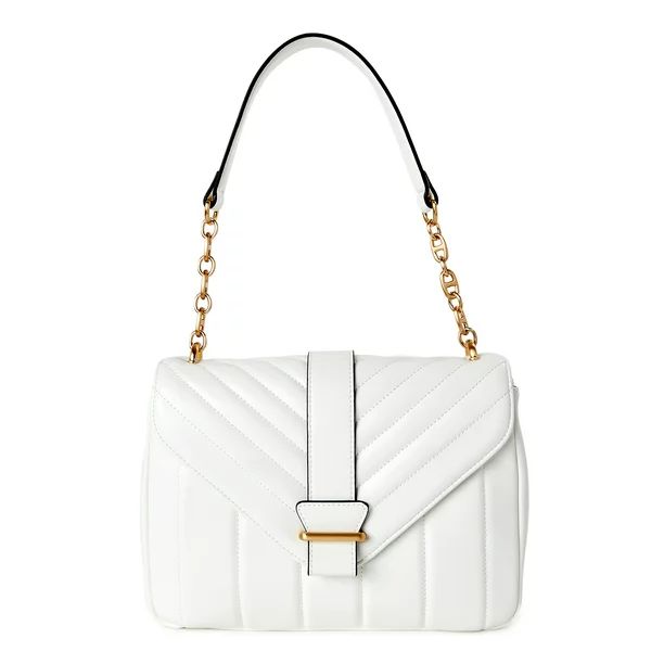 Time and Tru Women's Mimi Satchel Bag, Winter White - Walmart.com | Walmart (US)