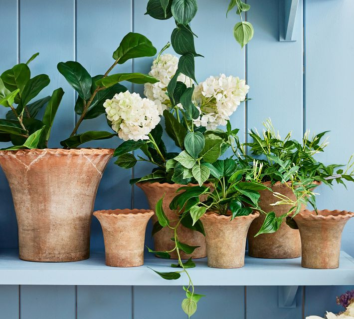 Palermo Cachepot, Medium - Chalk White | Pottery Barn (US)