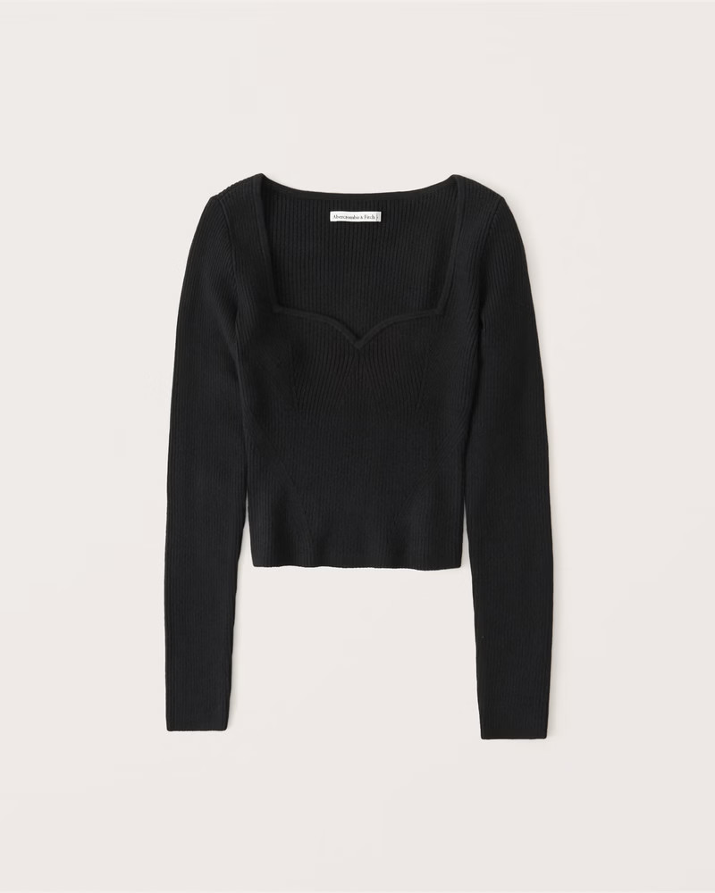 Women's Date Night Sweetheart Sweater | Women's Tops | Abercrombie.com | Abercrombie & Fitch (US)
