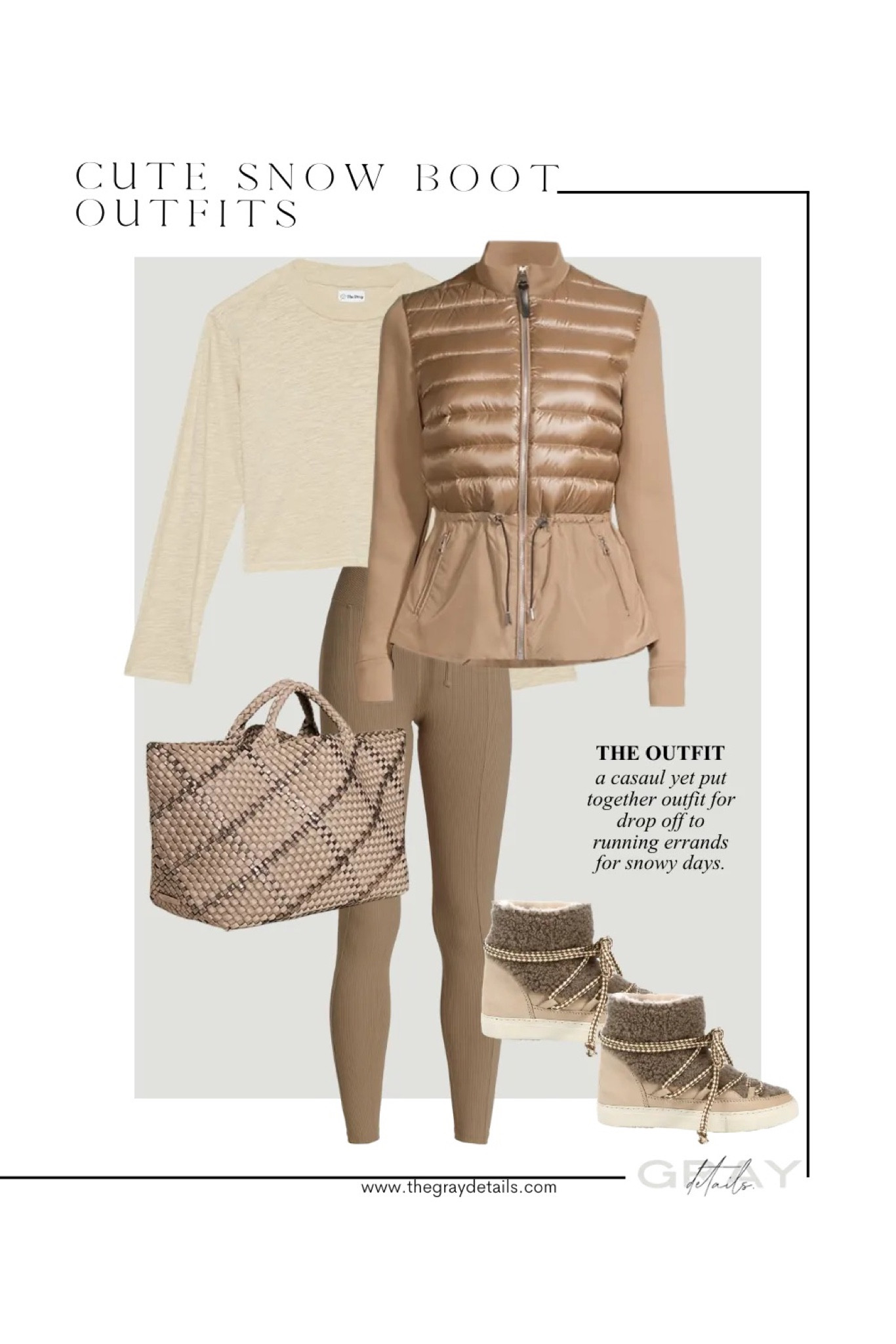 Travel outfit. Spring break ski trip, leggings outfit, snow boots 

#LTKstyletip #LTKFind #LTKtravel