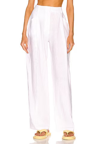 AEXAE Linen Trousers in White | FWRD 