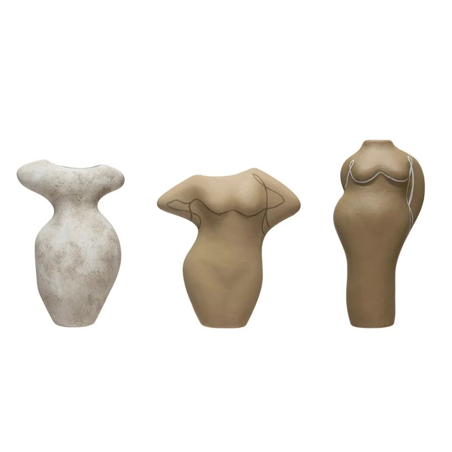 Terracotta Body Vases Set of 3 | Sweenshots Studios