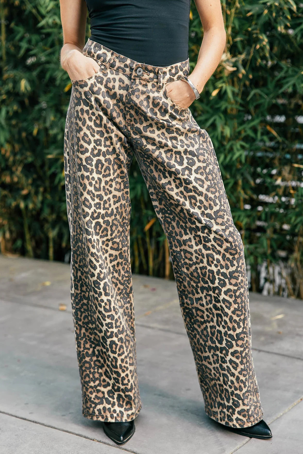 Leopard Denim Pants | Glitzy Bella