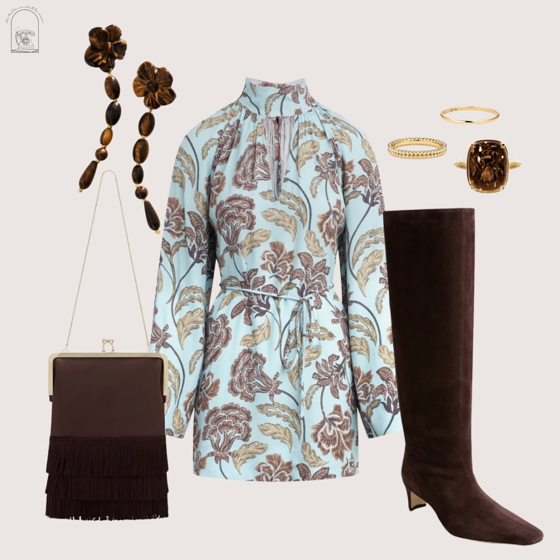 a little commotion for the dress!! 🤎 it’s almost chocolate brown everything season, friends! i love how this blue dress brings some personality with this gem ring and a pair of suede boots!

#LTKNYFW #LTKWorkwear #LTKSeasonal