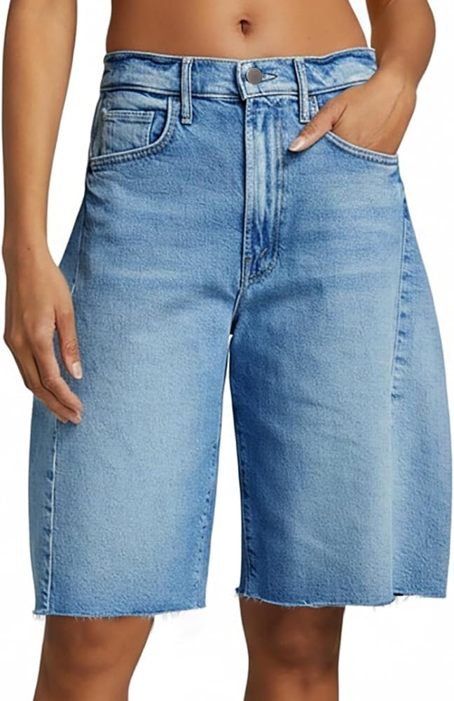 Cicy Bell Womens Summer High Waisted Jeans Shorts Casual Wide Leg Bermuda Jorts Baggy Denim Short... | Amazon (US)