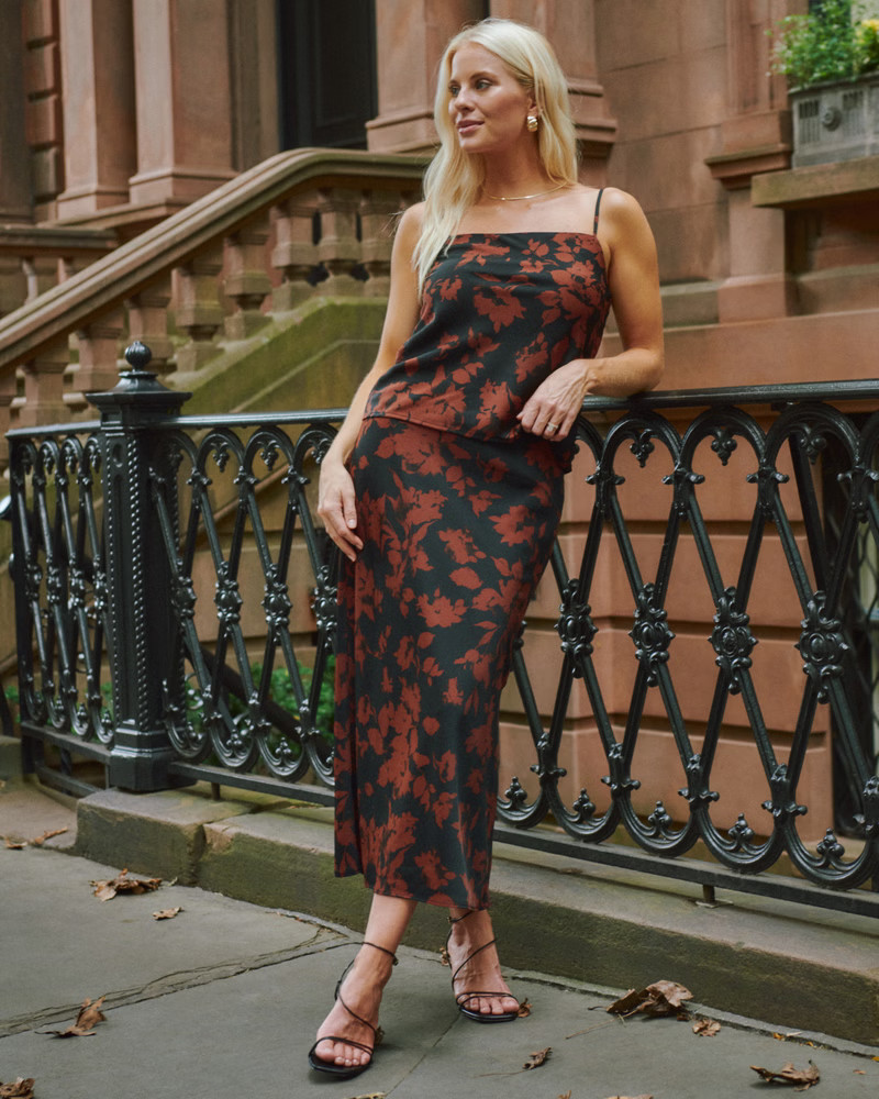 Matte Satin Midi Skirt | Abercrombie & Fitch (US)