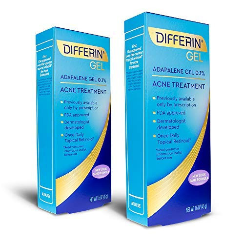 Differin Adapalene Gel 0.1% Acne Treatment, 45 gram, 180-day supply, 1.6 Ounce (Pack of 2) | Amazon (US)