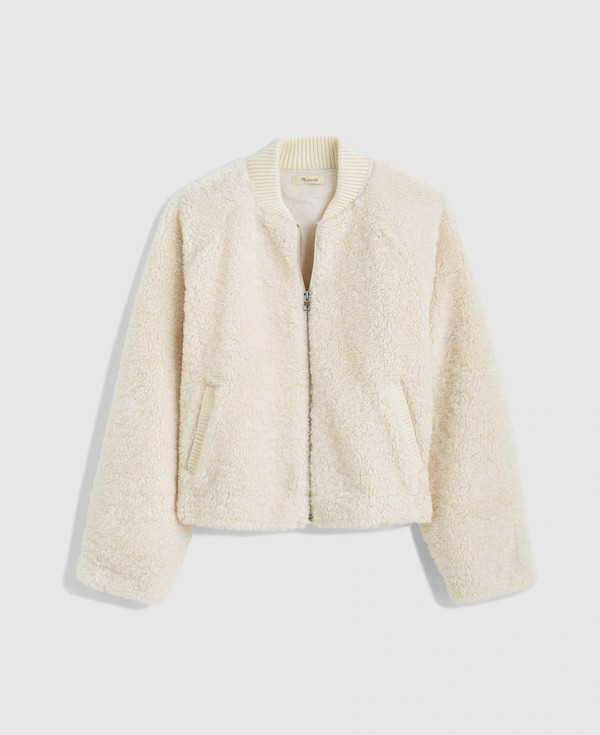 Bomber Jacket in Sherpa | Madewell