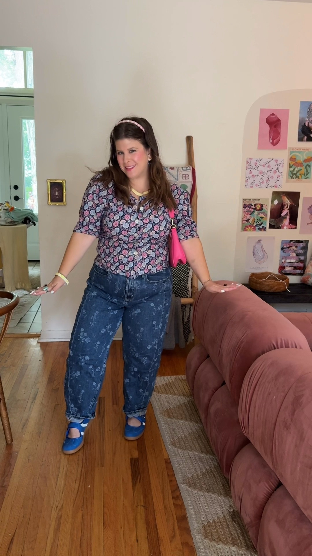 I love these Mary Jane style sneakers paired with barrel jeans & a fun top!

#maryjanesneakers #sneakers #colorfulstyle #maximalist #dopaminedressing