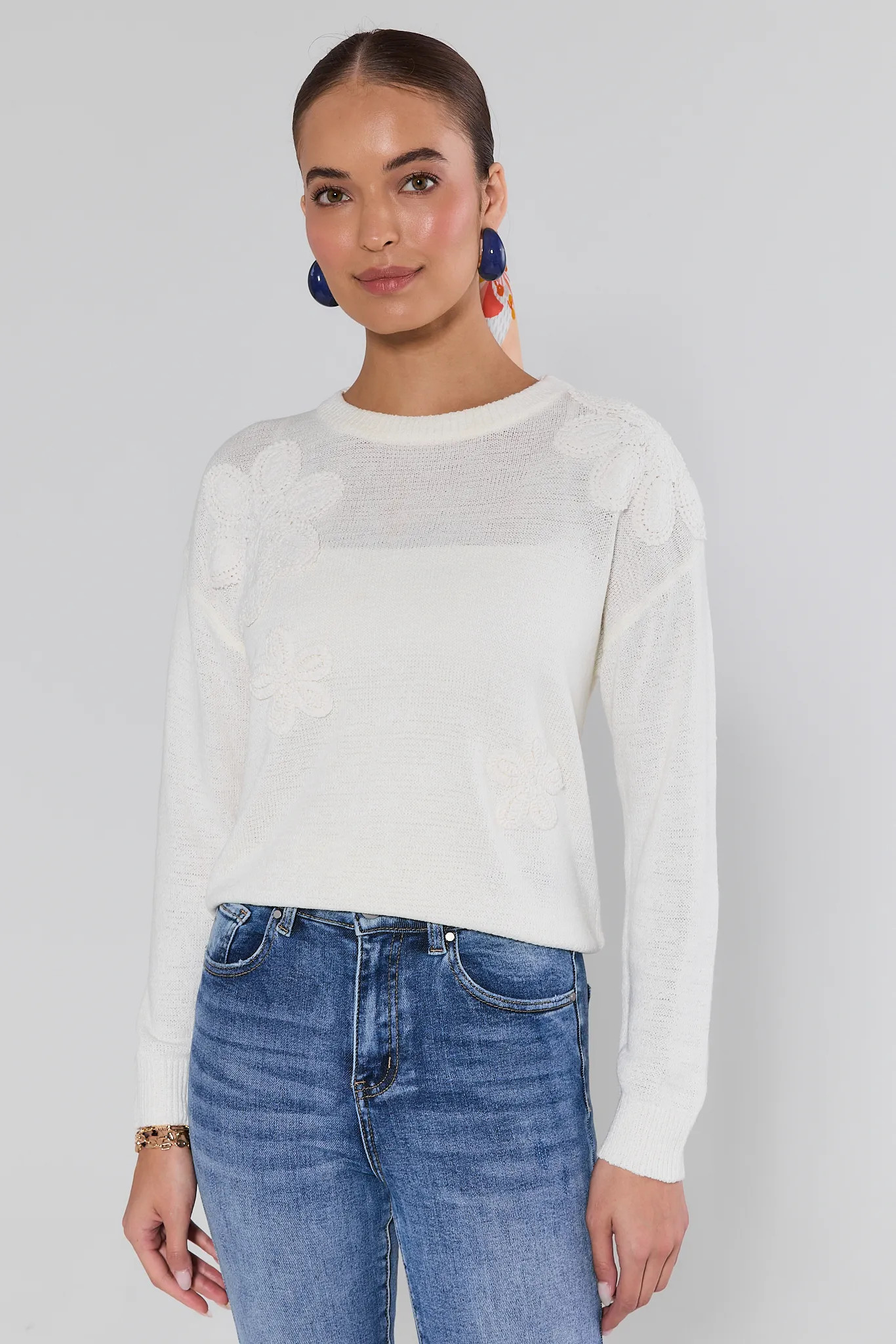 Violet Cream Summer Sweater | Avara
