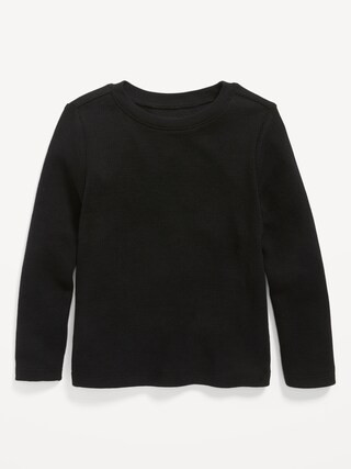 Unisex Solid Long-Sleeve Thermal-Knit T-Shirt for Toddler | Old Navy (CA)