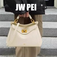 JW PEI Premium Leather handbag, Lock clasp Elegant Fashion shoulder bag,Spring&Autumn Popular Women's Bag | AliExpress (US)