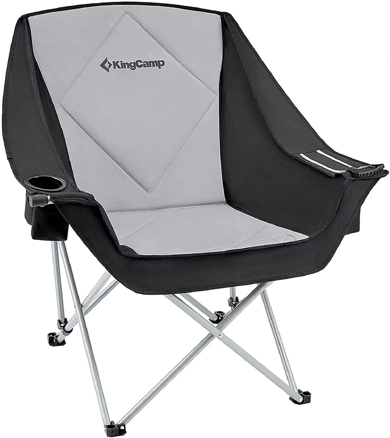 KingCamp Oversized Folding Camping Chair Portable Saucer Round Chairs Outdoor Padded Sofa Chair f... | Walmart (US)