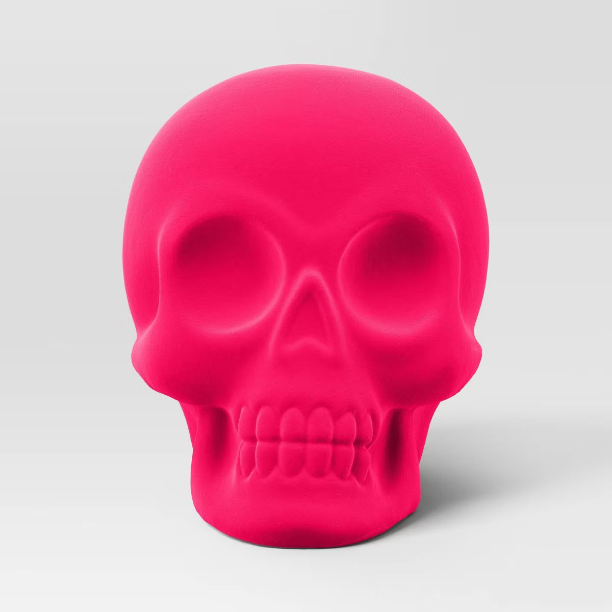 Plastic Halloween Flocked Decor Neon Pink Skull - Hyde & EEK! Boutique™ | Target