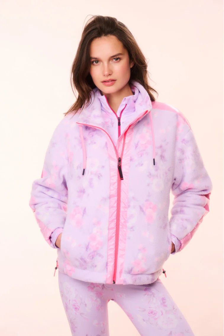 BOGNER FIRE+ICE x LoveShackFancy Ninetta Fleece Jacket - HIBISCUS / XXS | LoveShackFancy