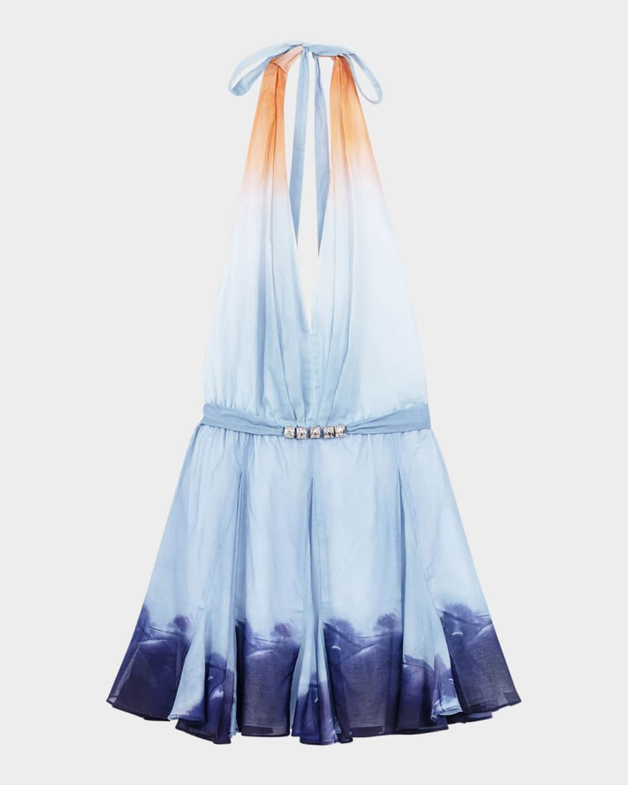 Riciela Tie-Dye Halter Mini Dress | Neiman Marcus