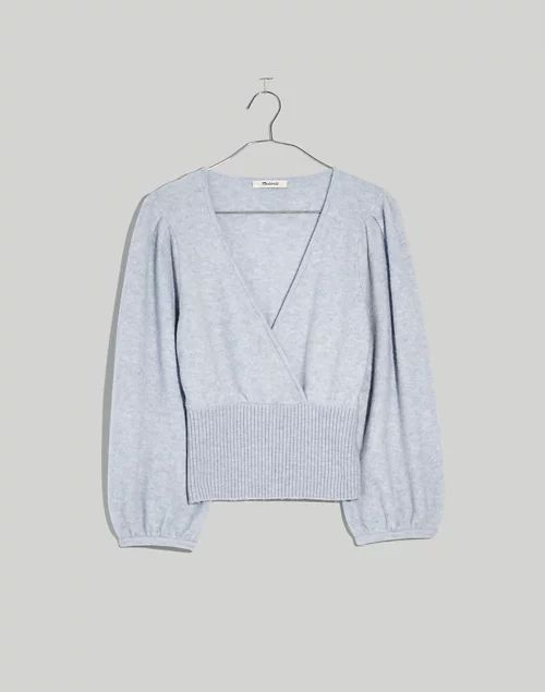 Wrap V-Neck Sweater in Coziest Yarn | Madewell