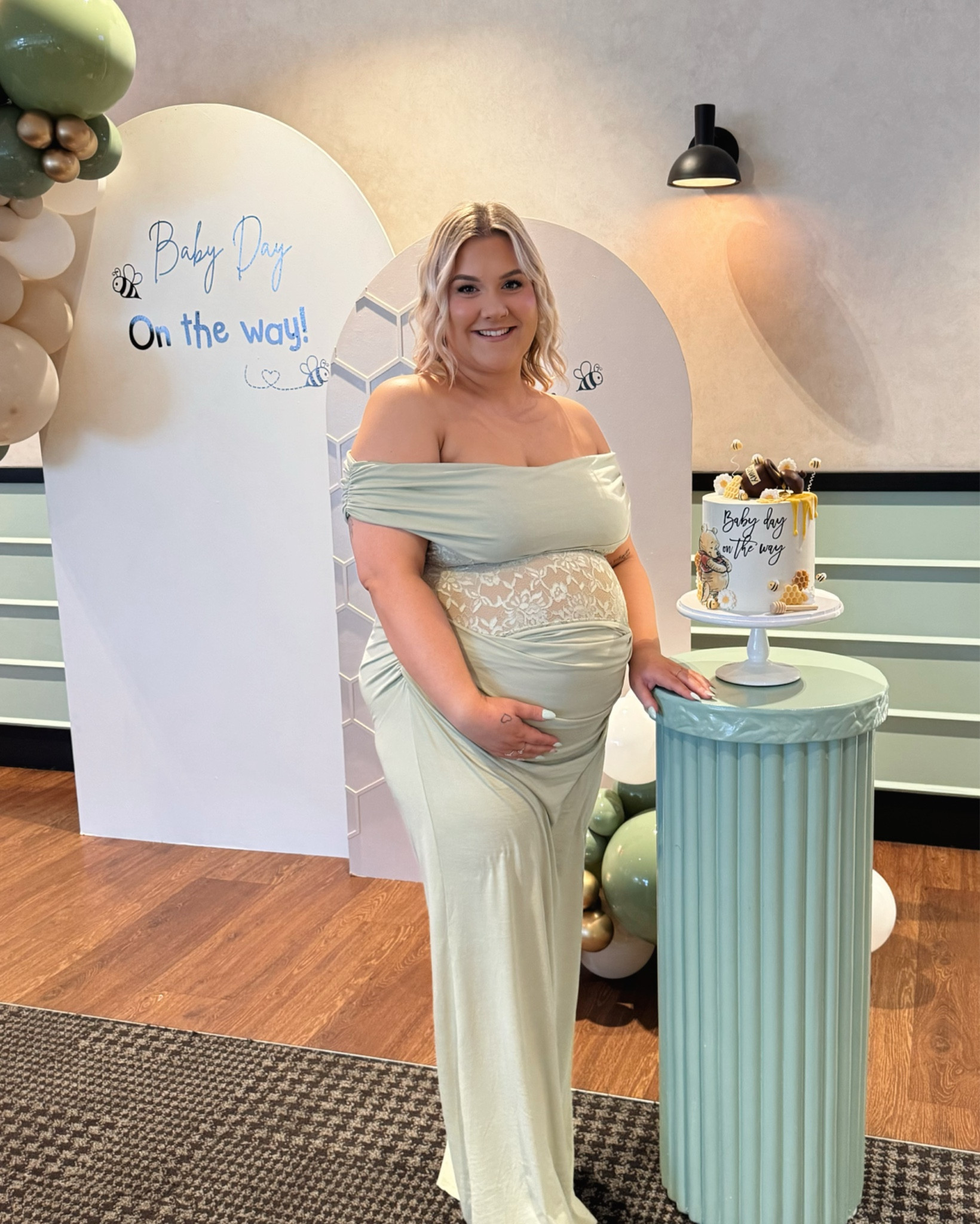 The most glorious baby shower dress in the perfect shade of sage.

#LTKmaternity #LTKplussize #LTKcurves