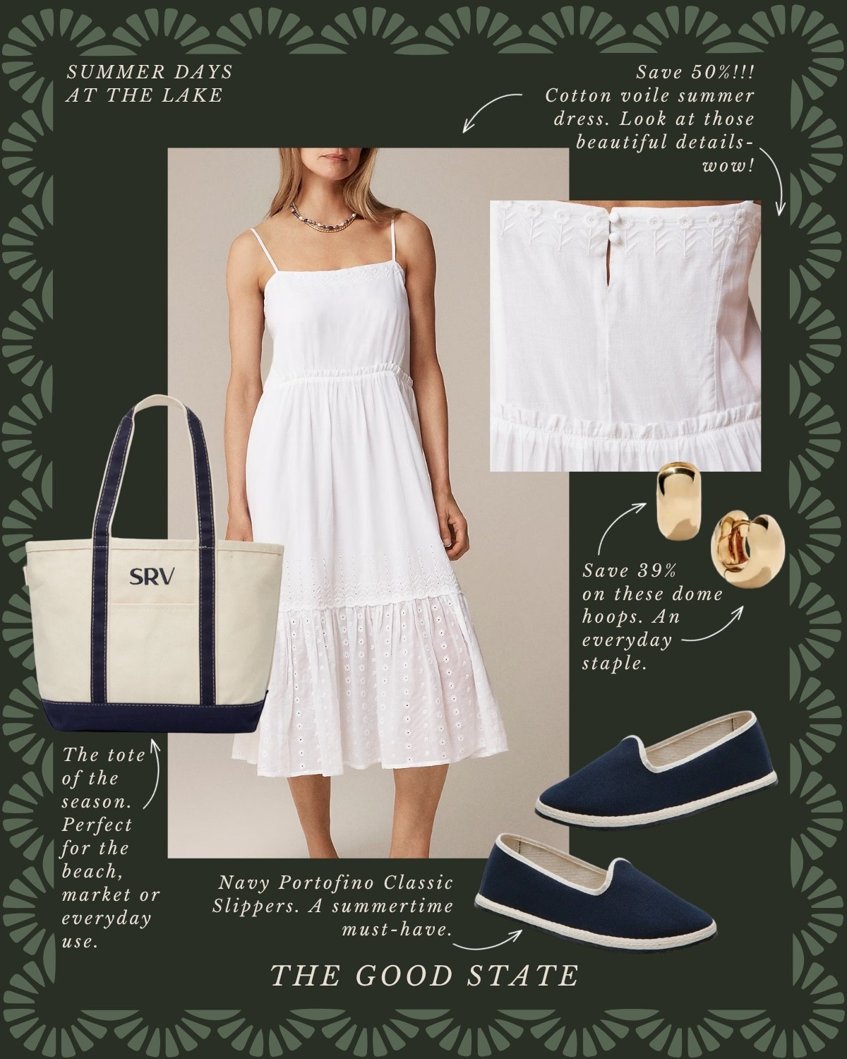 This is for the Nancy Meyers-loving girlies living their best life as they sip on a cup of freshly brewed coffee and watch the sunrise over the lake. For the ones breathing in slow mornings and fresh air. This is for the ladies spending all day out on the boat and the evening on the dock with a glass of wine and good company. For the girlies who still flip on The Parent Trap and eat Oreos dipped in peanut butter. This is for the ladies who love all things gingham, their trusty ball cap and the ease of a Summertime dress. For those thriving in this Americana Summer. This is for you🫶🏼 Ootd, outfit idea, style tip, classic style, timeless style striped sweater, quince, J.Crew, J.Crew, factory, target, target fashion, target style, Walmart, Anthropologie, Anthro, Madewell, white dress, spring dress, summer dress, spring fashion, summer fashion, vacation, outfit, Fourth of July, outfit, red, white, and blue outfit, gingham dress, quilt dress, organic skincare, pearl, jewelry, Abercrombie, and Fitch, Tuckernuck, Madewell, H&M, Amazon, Amazon style, farmers market outfit, sissy light hat, dolce vita, women’s shoes, raffia bags, wedding guest dress, dress, wedding guest, Lauren England, the good state, lake, lake outfit, lake house, summer sweater, American flag sweater, ll bean

#LTKSaleAlert #LTKFindsUnder50 #LTKStyleTip