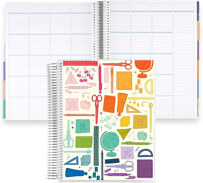Erin Condren Undated Homeschool Planner, Academic & Teacher Lesson Plan Book, Flexible Weekly & M... | Amazon (US)