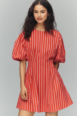 Exquise Puff-Sleeve Mini Dress | Anthropologie (US)