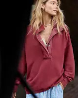 Aerie Getaway Quarter Snap Sweatshirt | Aerie